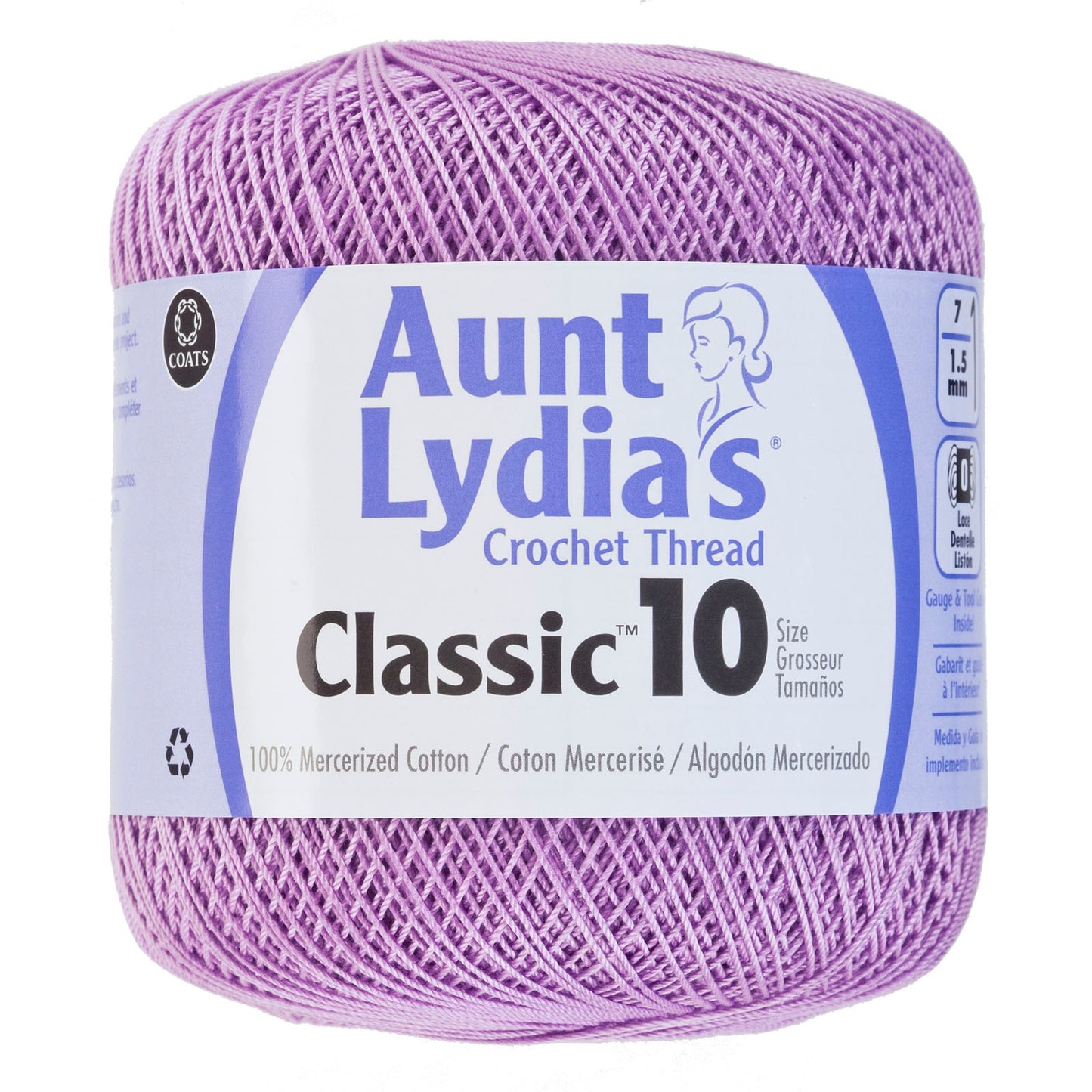 Aunt Lydia's Crochet Thread Classic Size 10, 350 yards per spool