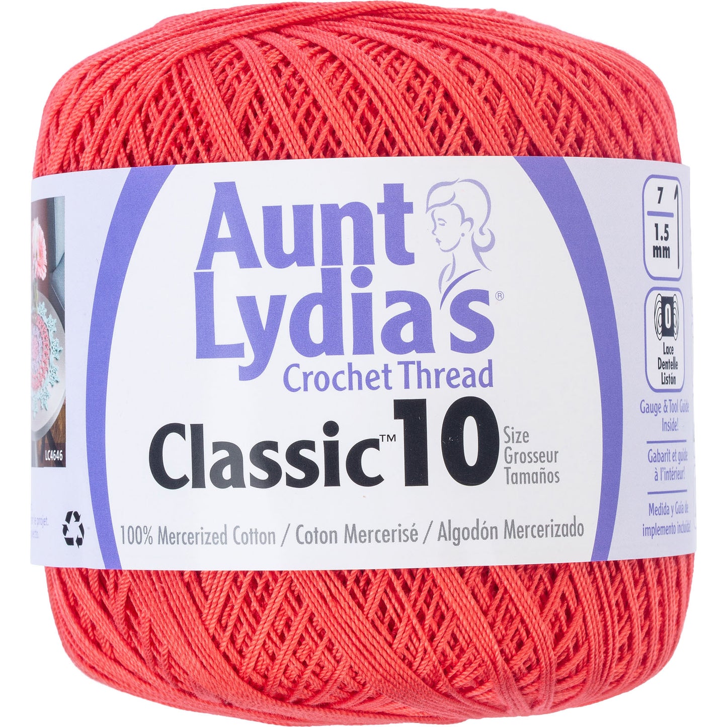 Aunt Lydia's Crochet Thread Classic Size 10, 350 yards per spool