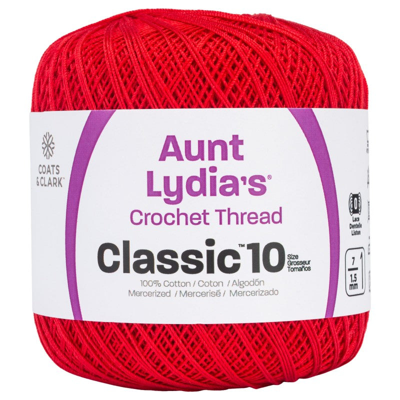 Aunt Lydia's Crochet Thread Classic Size 10, 350 yards per spool