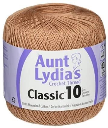 Aunt Lydia's Crochet Thread Classic Size 10, 350 yards per spool