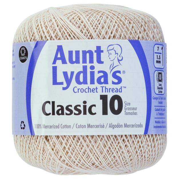 Aunt Lydia's Crochet Thread Classic Size 10, 350 yards per spool