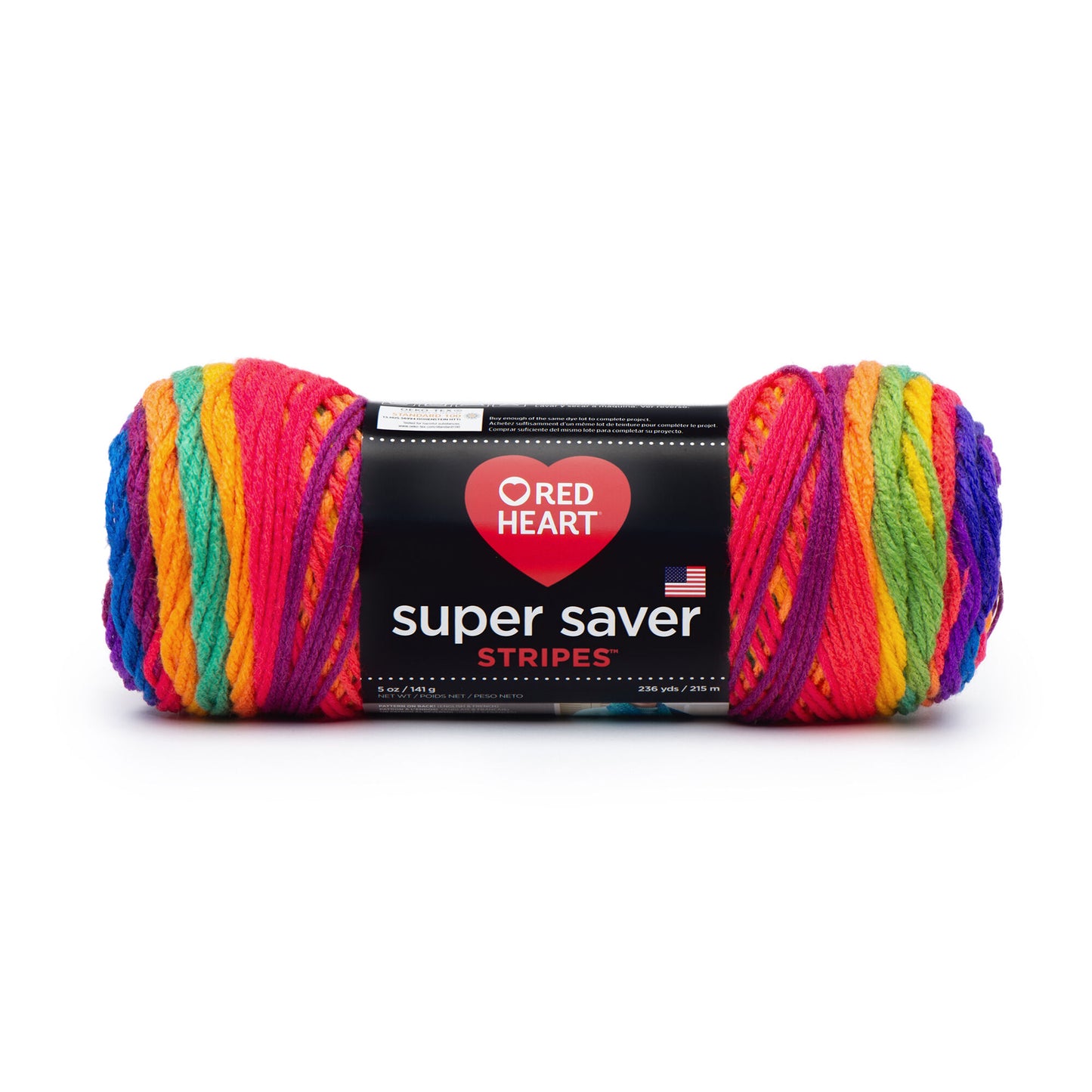 Red Heart Super Saver Stripes & Prints, Yarn Medium Worsted 5oz