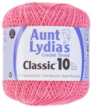 Aunt Lydia's Crochet Thread Classic Size 10, 350 yards per spool