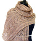 Knit shawl, lace stole for women in heather beige color, wool shawl
