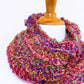 Crochet cowl in green and lavender colors, chunky infinity scarf - 4 colorways available