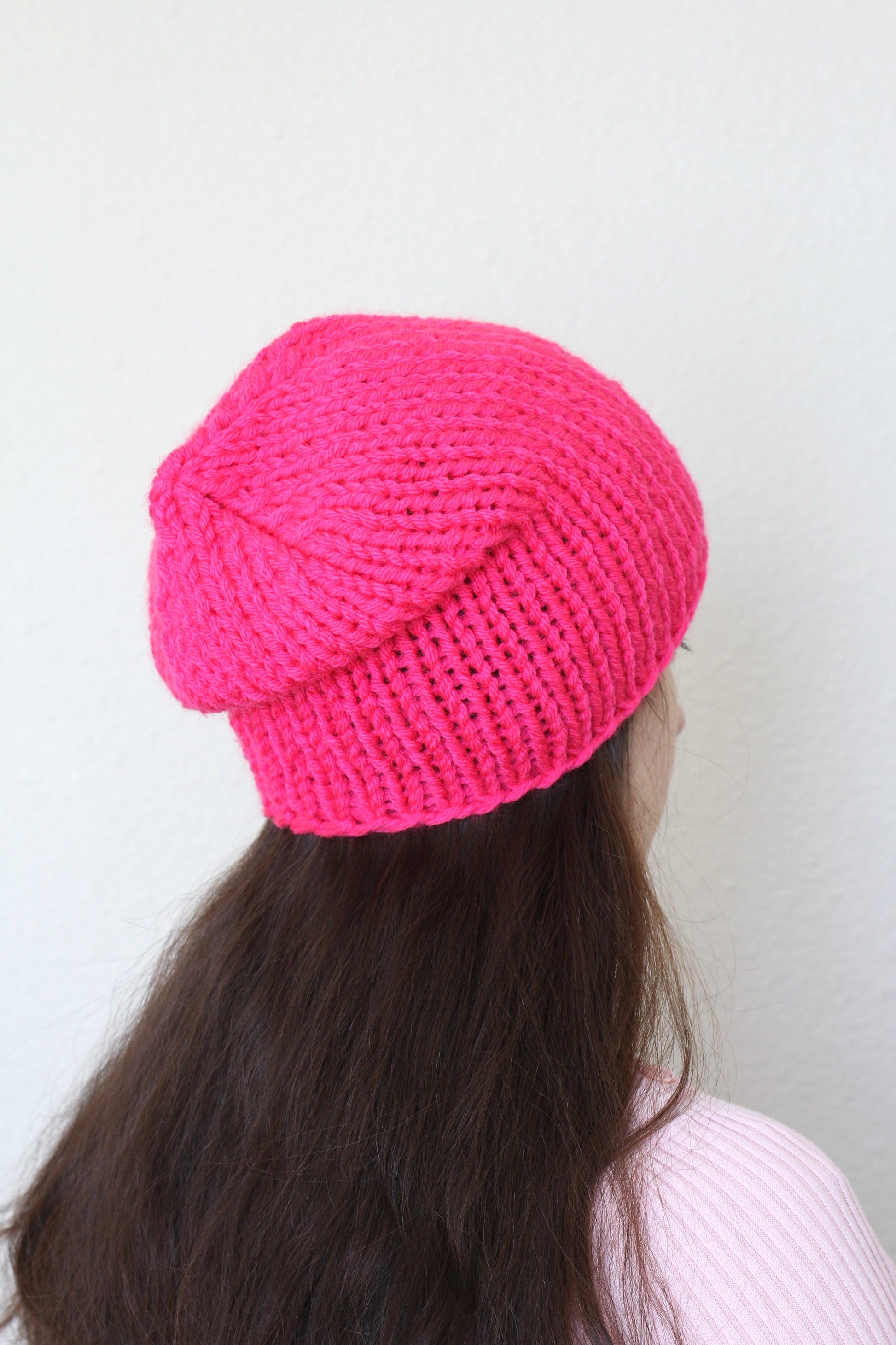 Beanie hat, knit hat, slouchy hat, knit beanie in burgundy color
