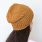 Beanie hat, knit hat, slouchy hat, knit beanie in brown color tweed hat