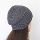 Beanie hat, knit hat, slouchy hat, knit beanie in black color