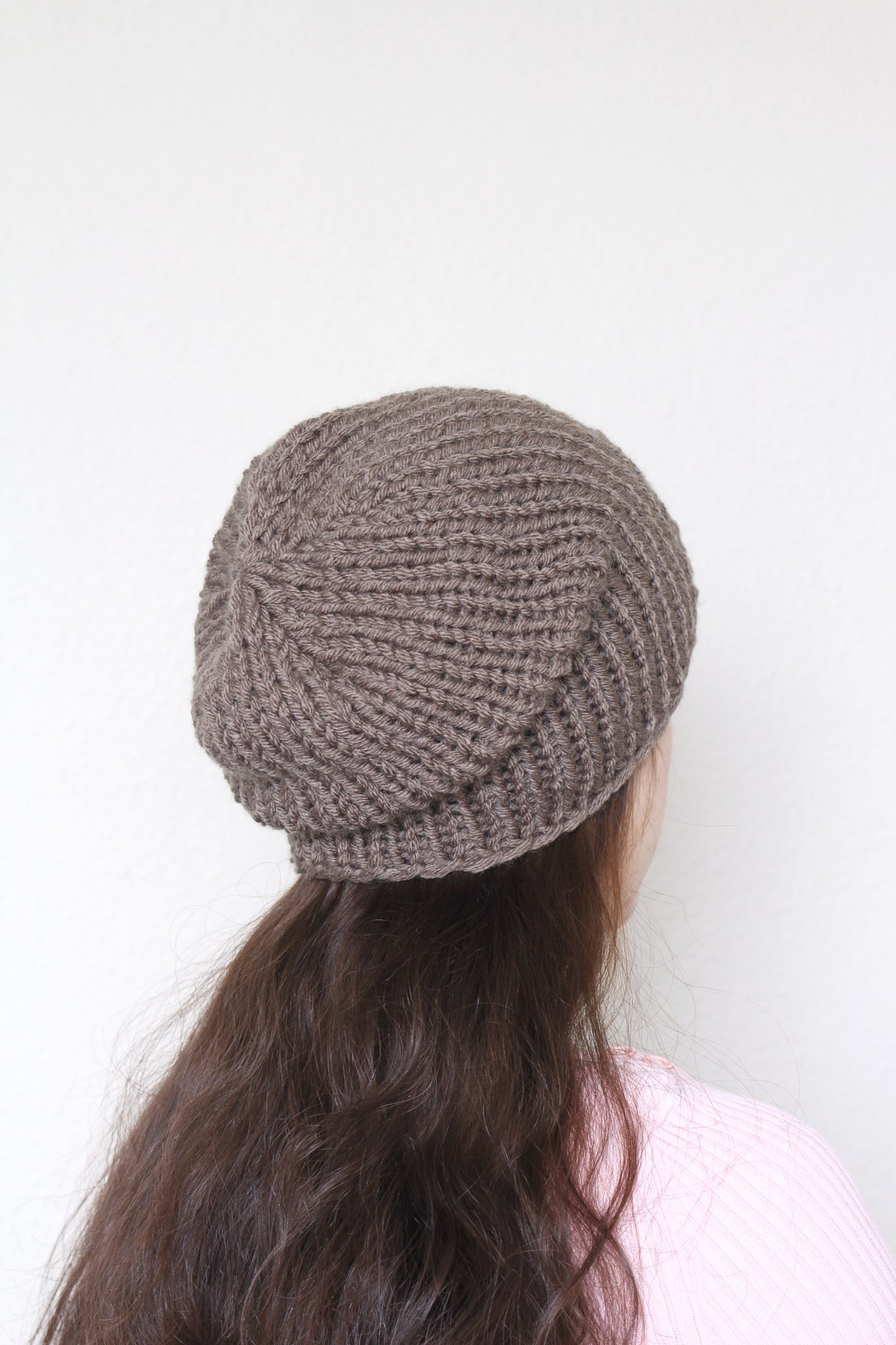 Beanie hat, knit hat, slouchy hat, knit beanie in grey color tweed hat