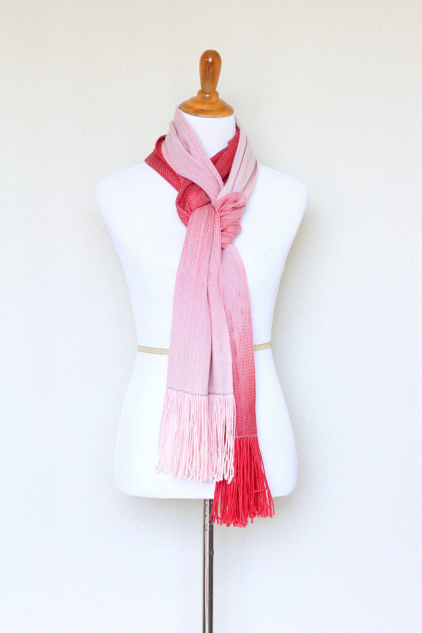 Handwoven scarf in dark and light link shades, women scarf