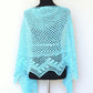 Handknit shawl, knitted shawl, shawl with beads, lace shawl, shawl with pearls