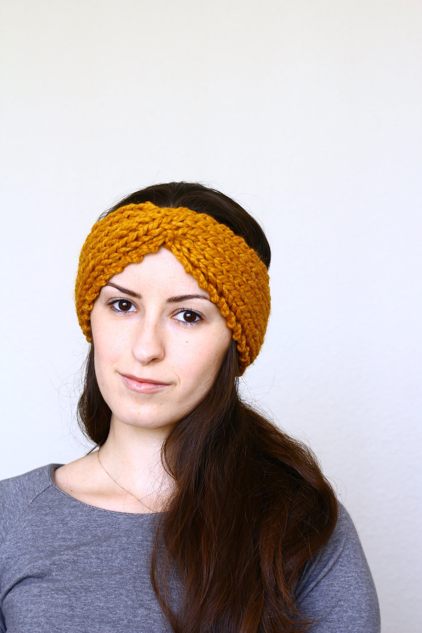 Knit headband ear warmer, running headband for women