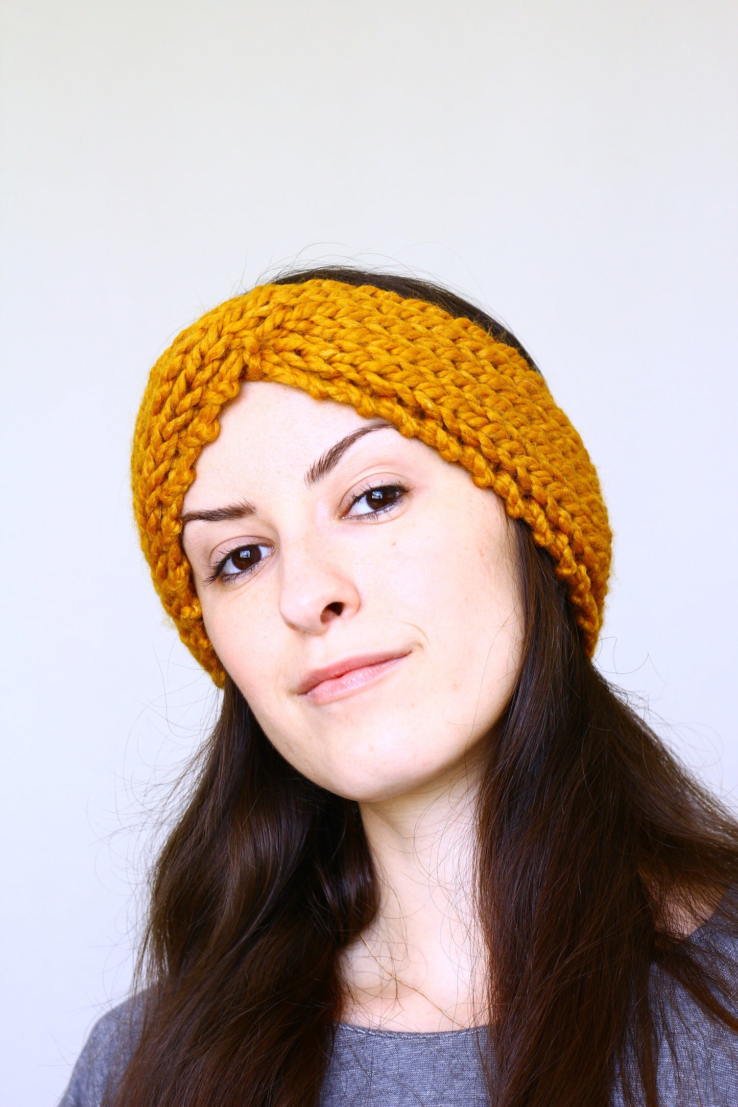 Knit headband ear warmer, running headband for women