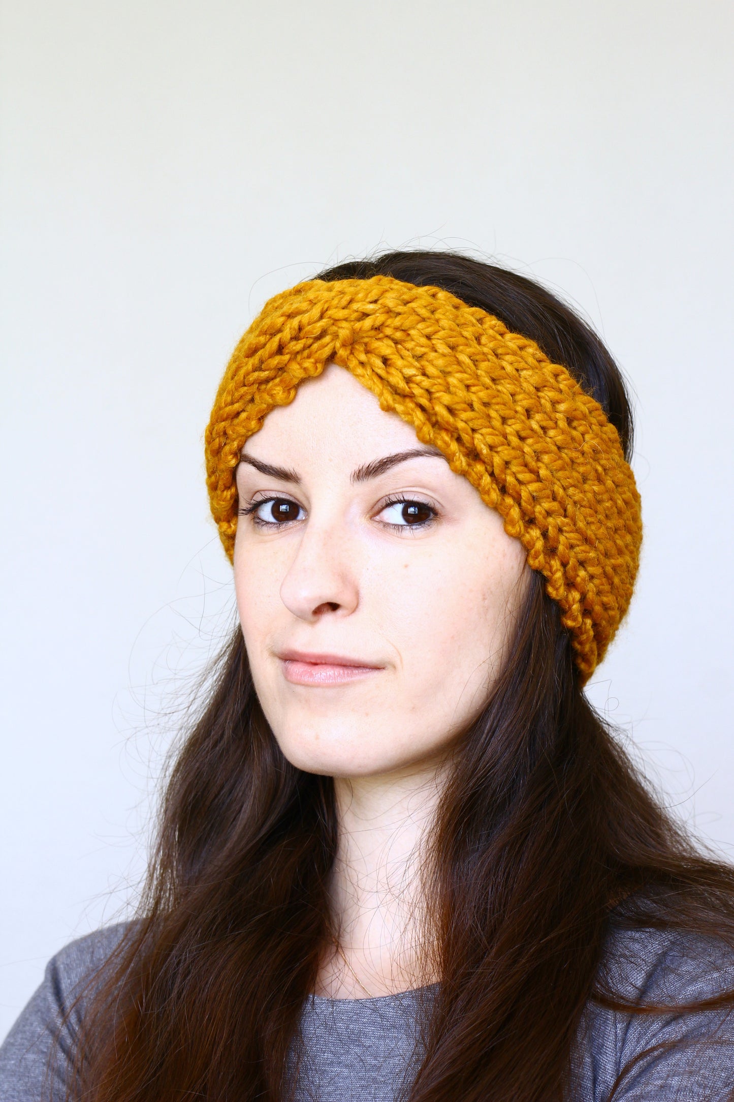 Knit headband ear warmer, running headband for women