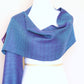 Woven scarf in blue and purple color, eucalyptus scarf with fringe