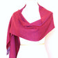 Woven scarf in red and purple color, eucalyptus scarf with fringe