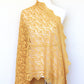 Knit shawl, wedding shawl in mustard yellow color, bridesmaids shawl, bridal shawl