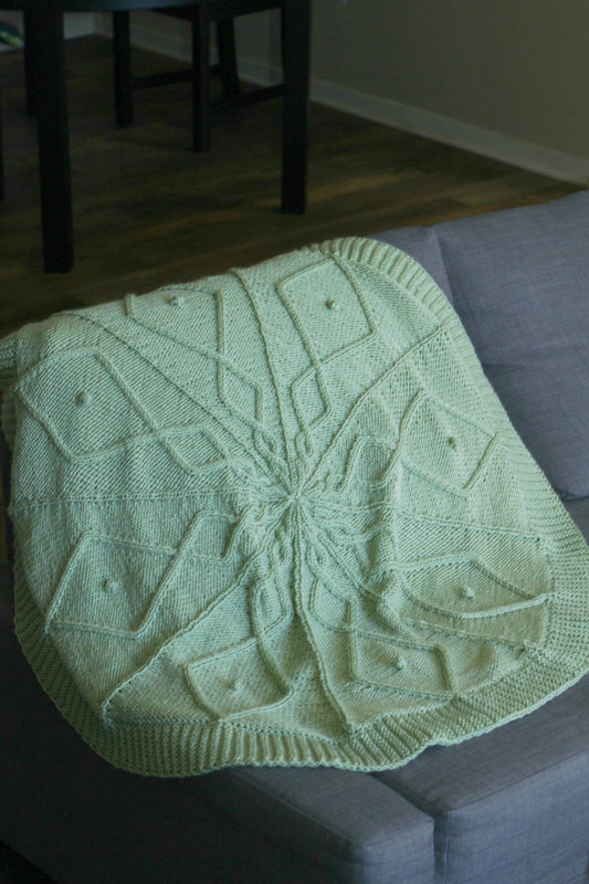 Knit baby blanket knitting pattern