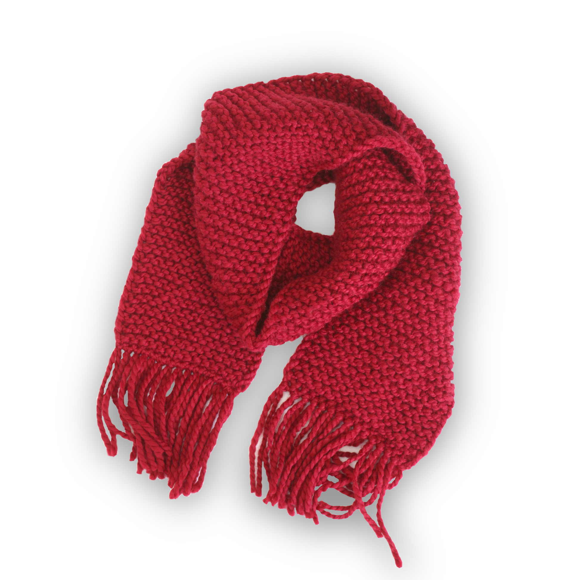 KGThreads Knit Scarf, Chunky Red Scarf, Oversized Scarf, Women Scarf, Men Scarf Fisherman