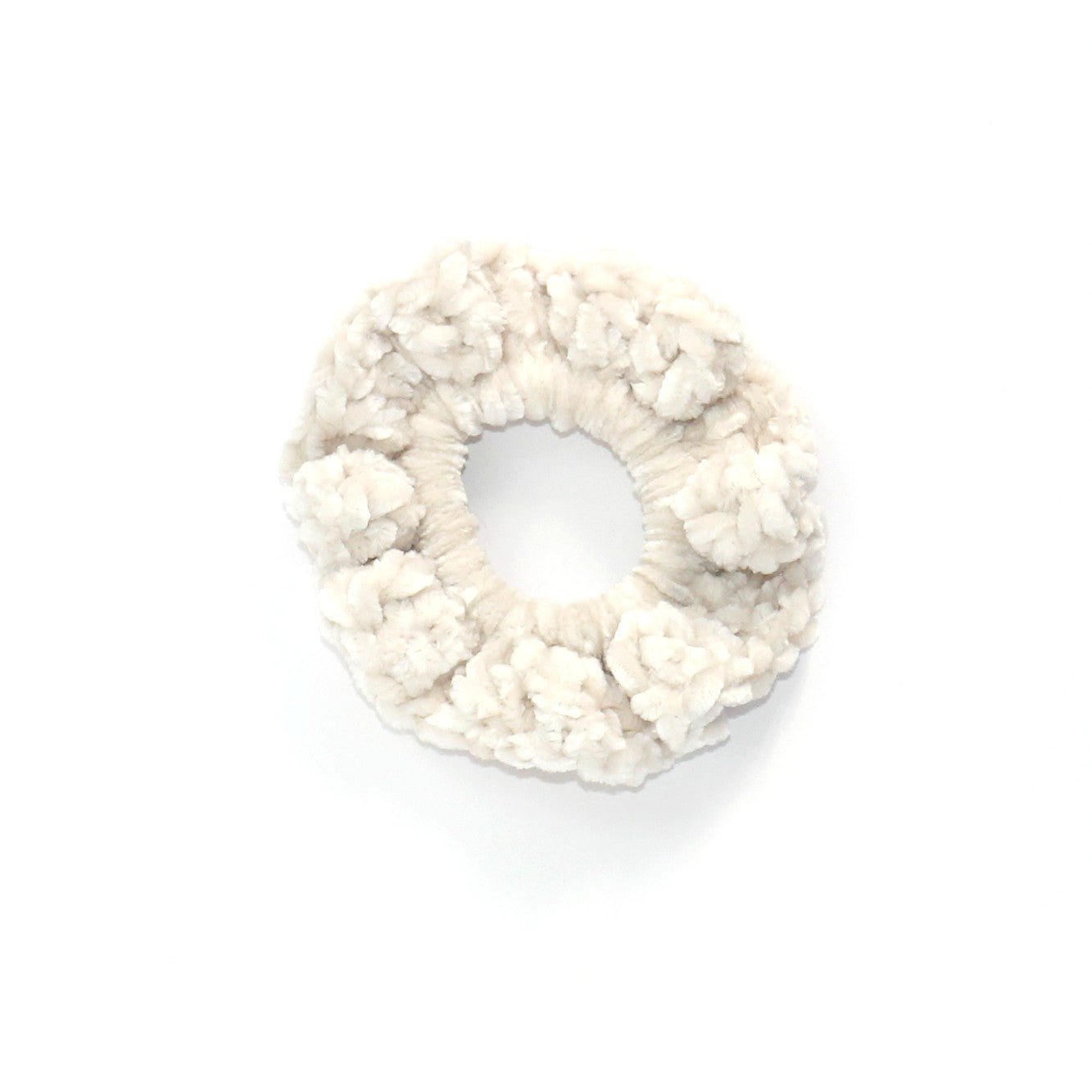 Crochet Velvet Scrunchie, Messy Bun Scrunchies - Set of 3 Scrunchies, Crochet Hair Band