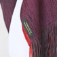 Woven scarf, women scarf in burgundy, red and dark purple colors, handwoven wrap, gift for her