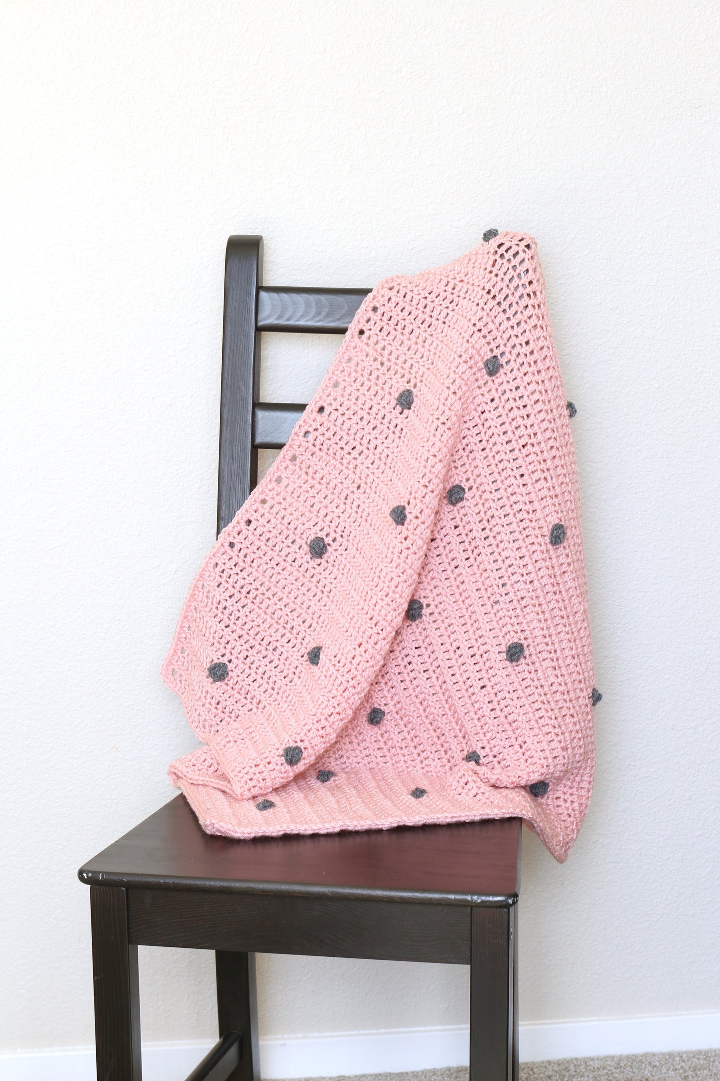 DIY Crochet kit - crochet baby blanket with bobbles, newborn blanket, baby shower gift - Augusta Blanket