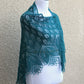 Knit wrap in teal color