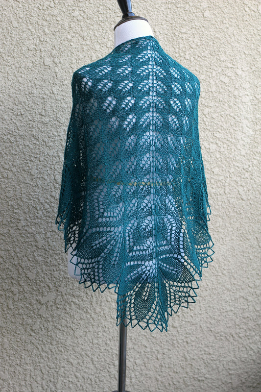 Teal shawl