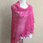 Pink shawl with nupps