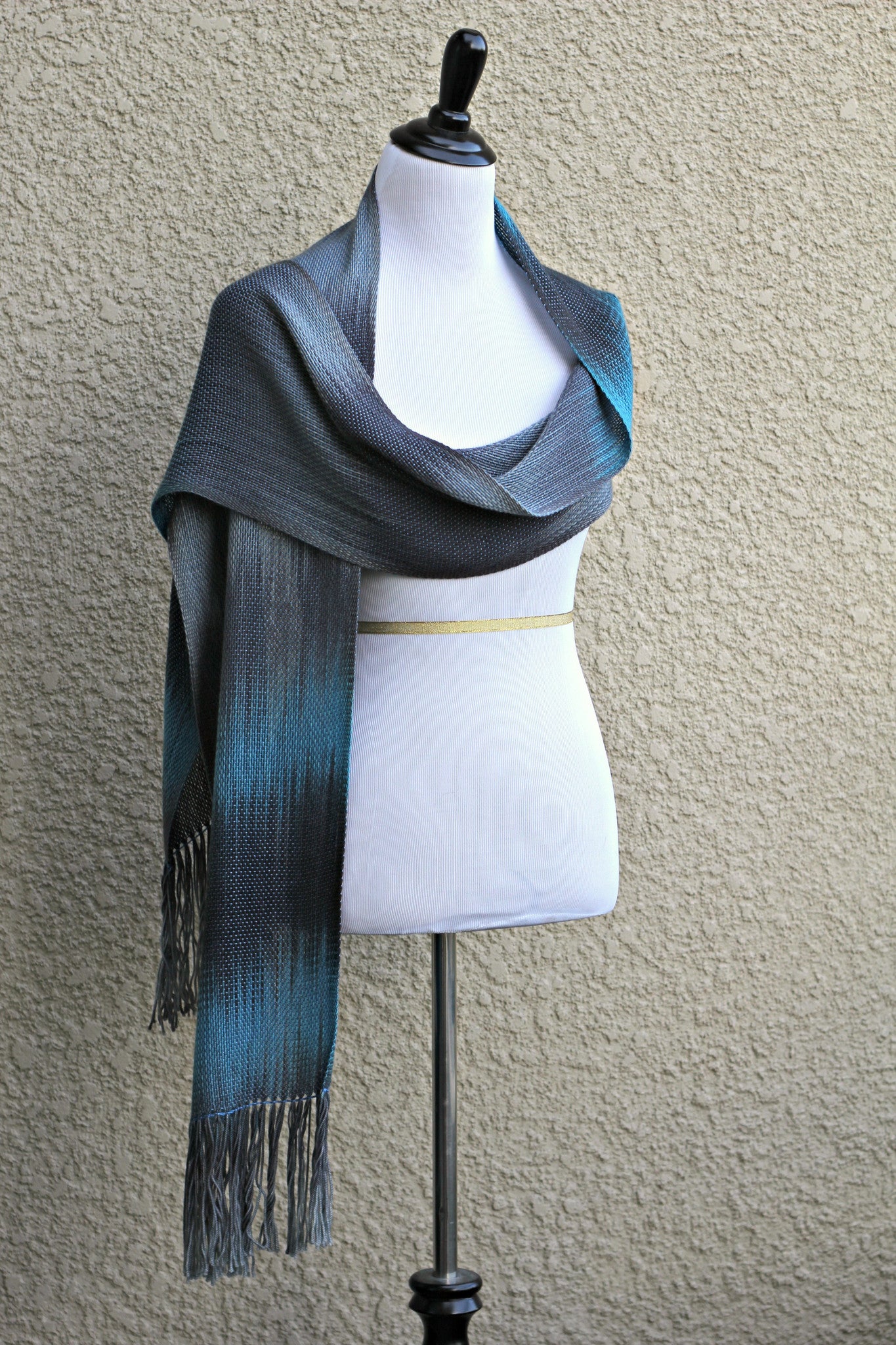 Grey woven stole