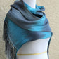 Blue and grey wrap