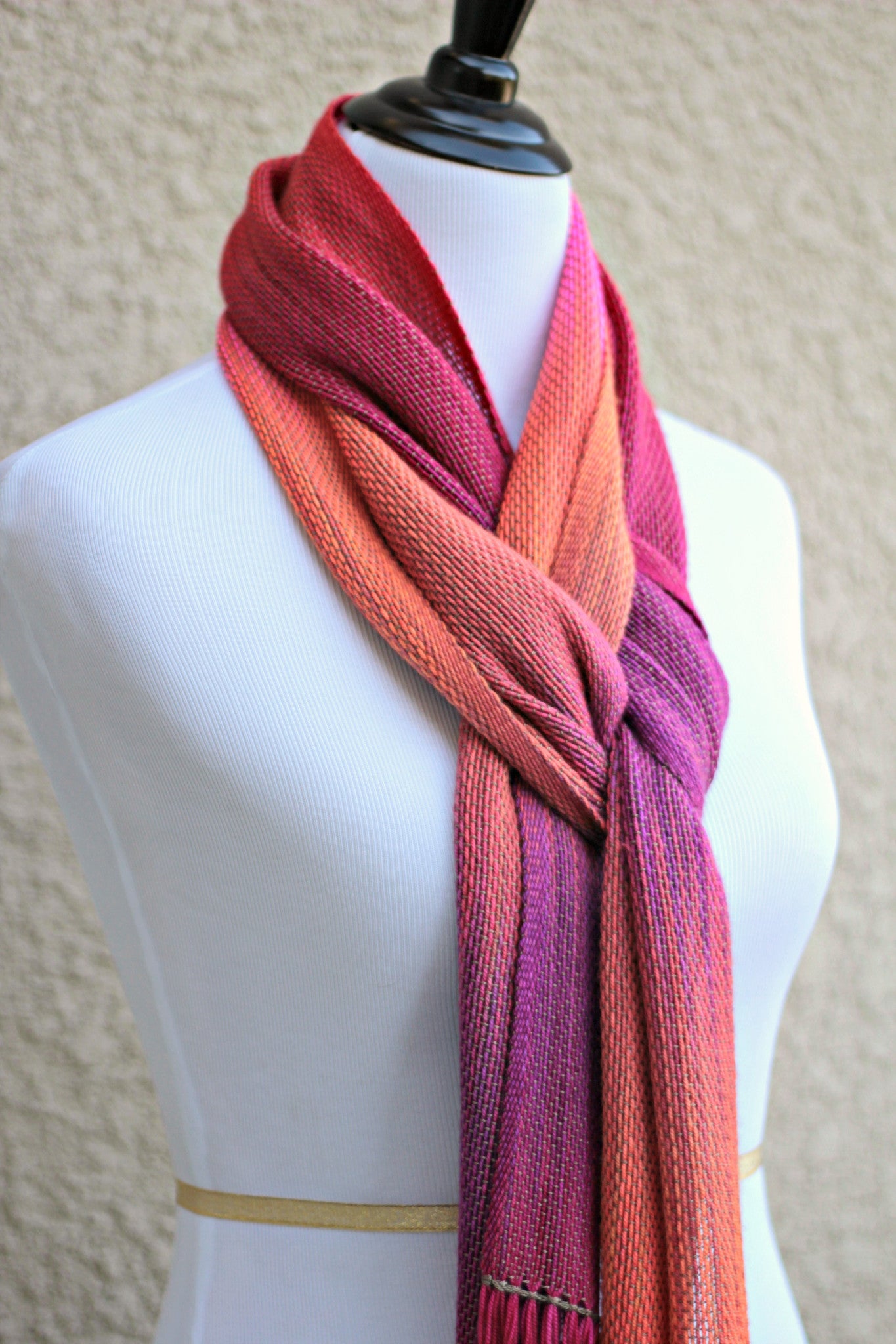 Pink orange scarf