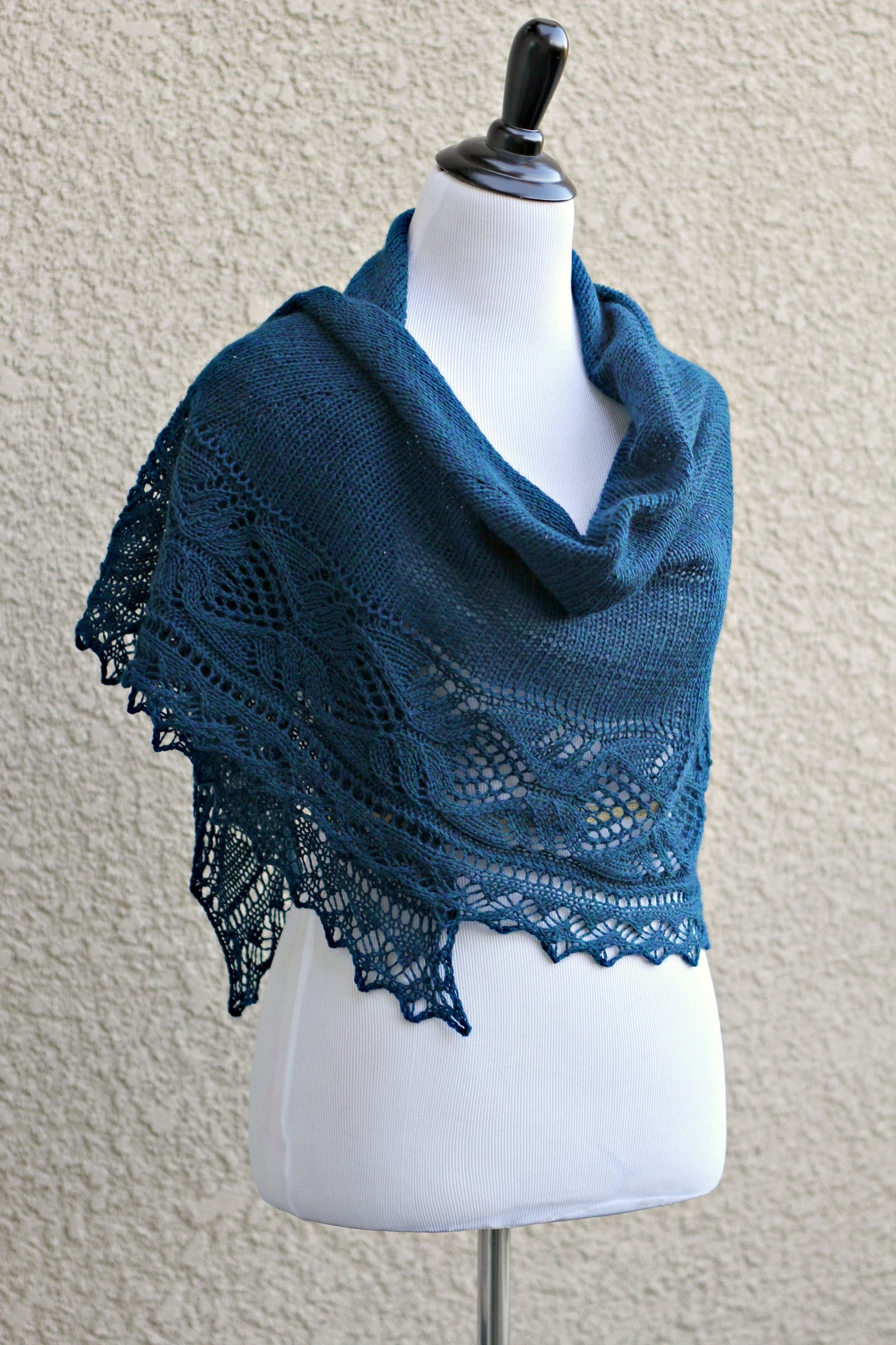 Dark teal knit wrap