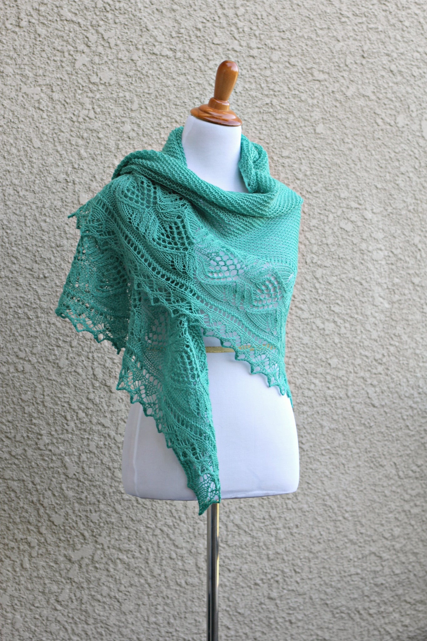 knit wrap in mint green