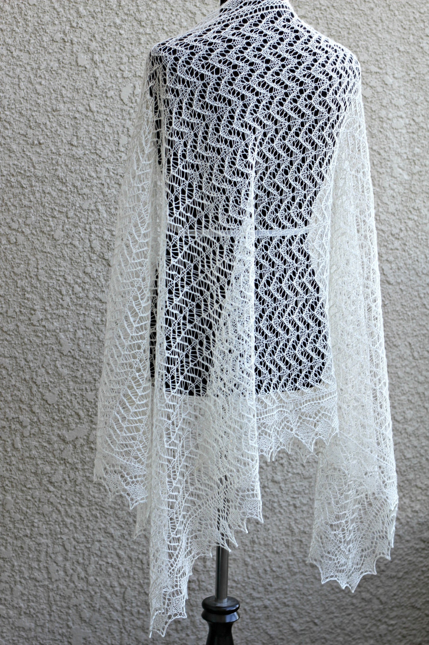 Lace bridal shawl