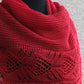 Knit red shawl