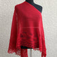 Red knit shawl