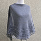 Knit grey shawl for women