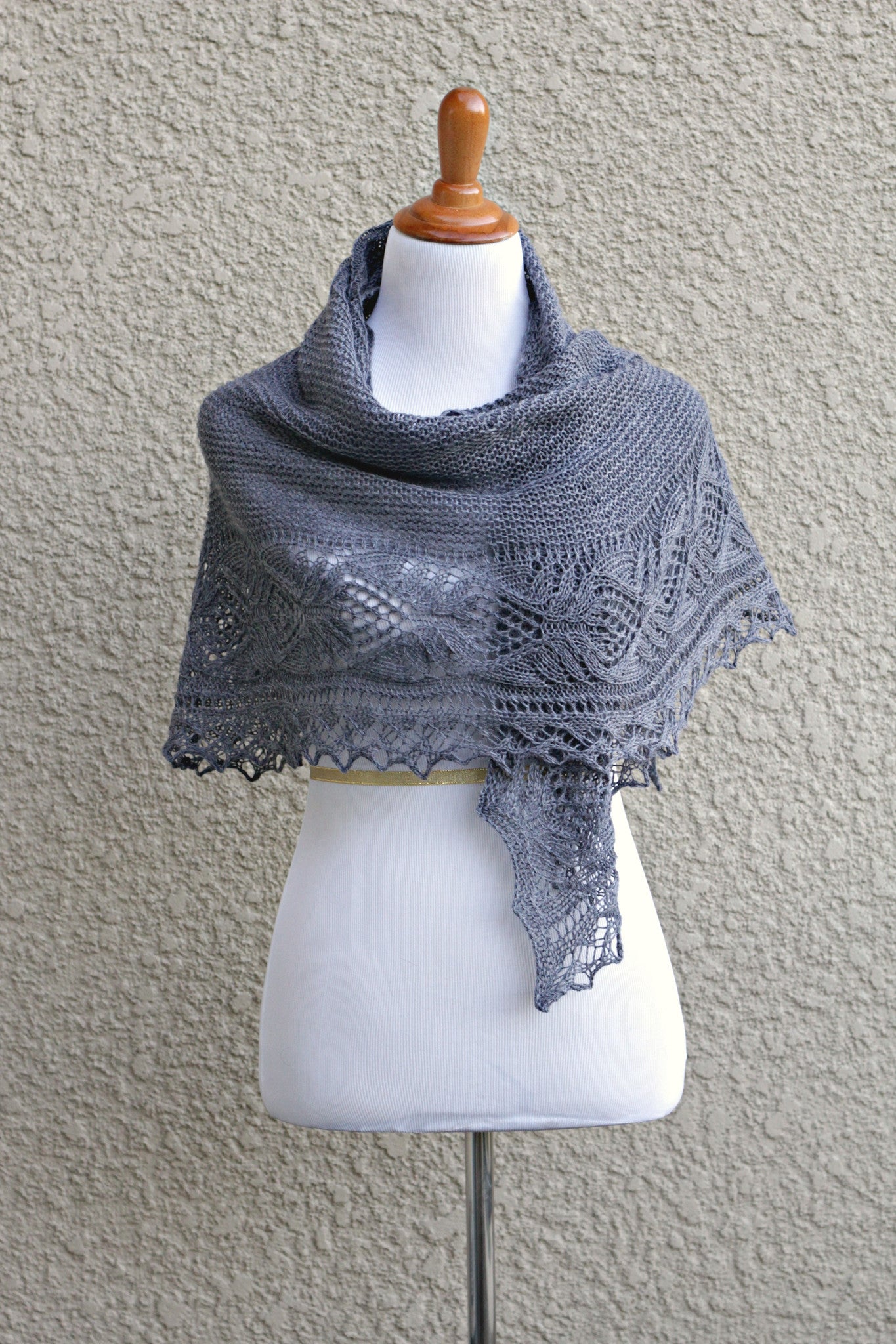 Knit grey wrap