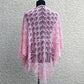 Knit lace shawl