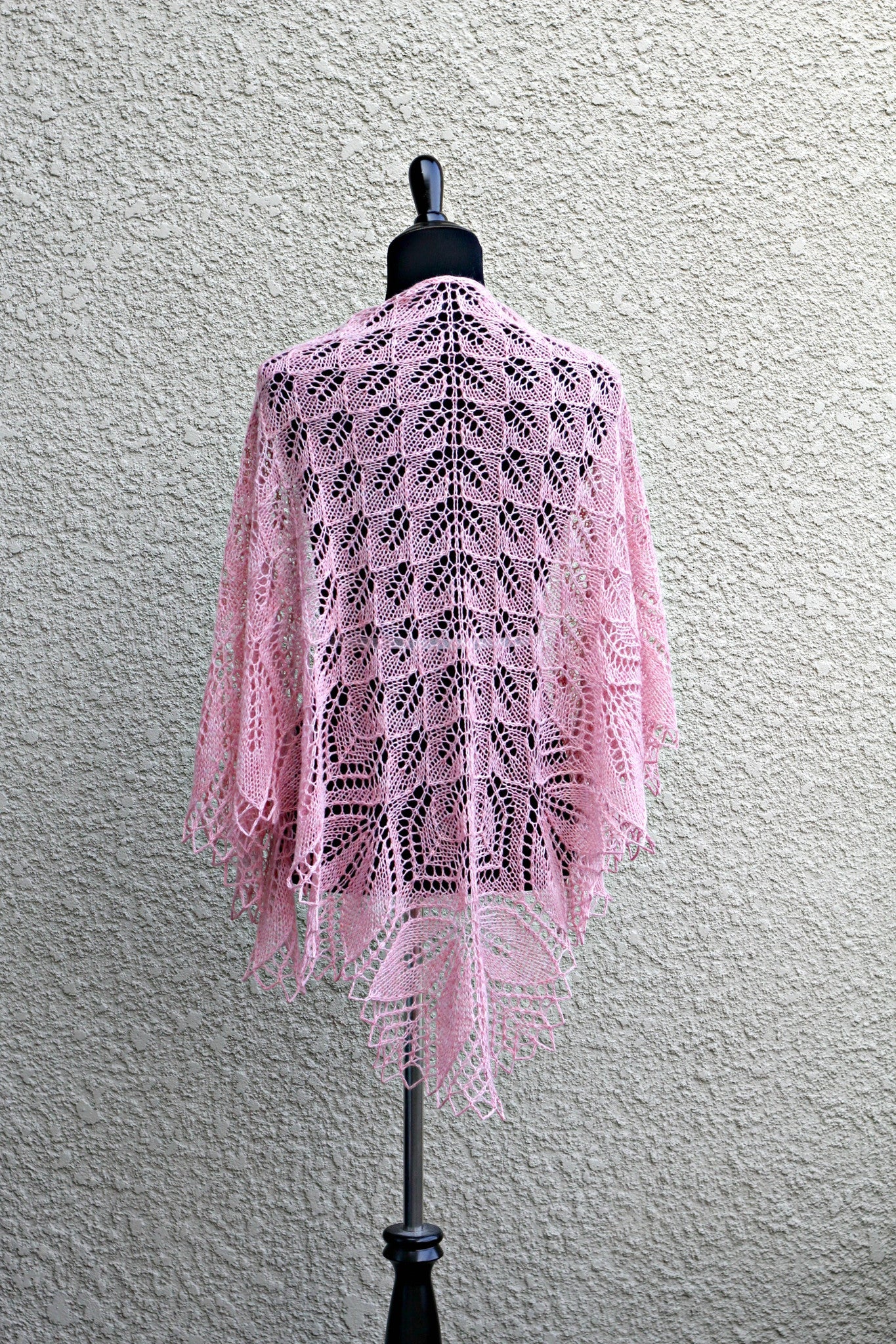 Knit lace shawl