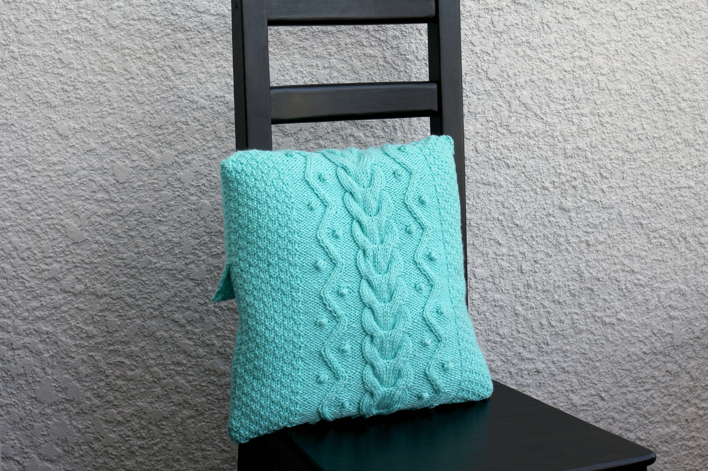 Knit pillow case pattern, knitting pattern, home decor, DIY knitted tutorial