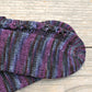 Knit socks for women in multicolor purple shades, wool socks