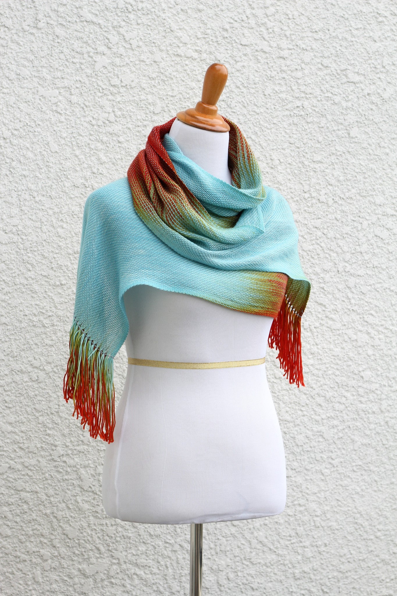 Woven blue wrap