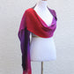 Woven scarf in pink, fuchsia and purple colors, gift for her