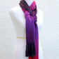 Woven scarf in pink, fuchsia and purple colors, gift for her