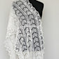 Wedding shawl, bridal shawl, lace shawl in ivory color