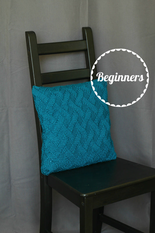Knit pillow case, knitting pattern - Morrow pillow