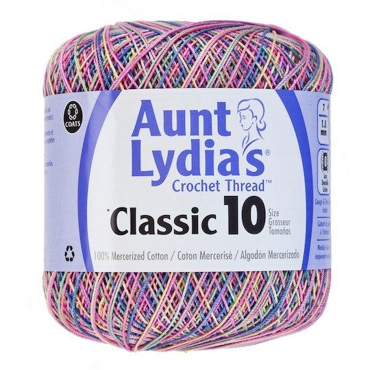 Aunt Lydia's Crochet Thread Classic Size 10, 350 yards per spool