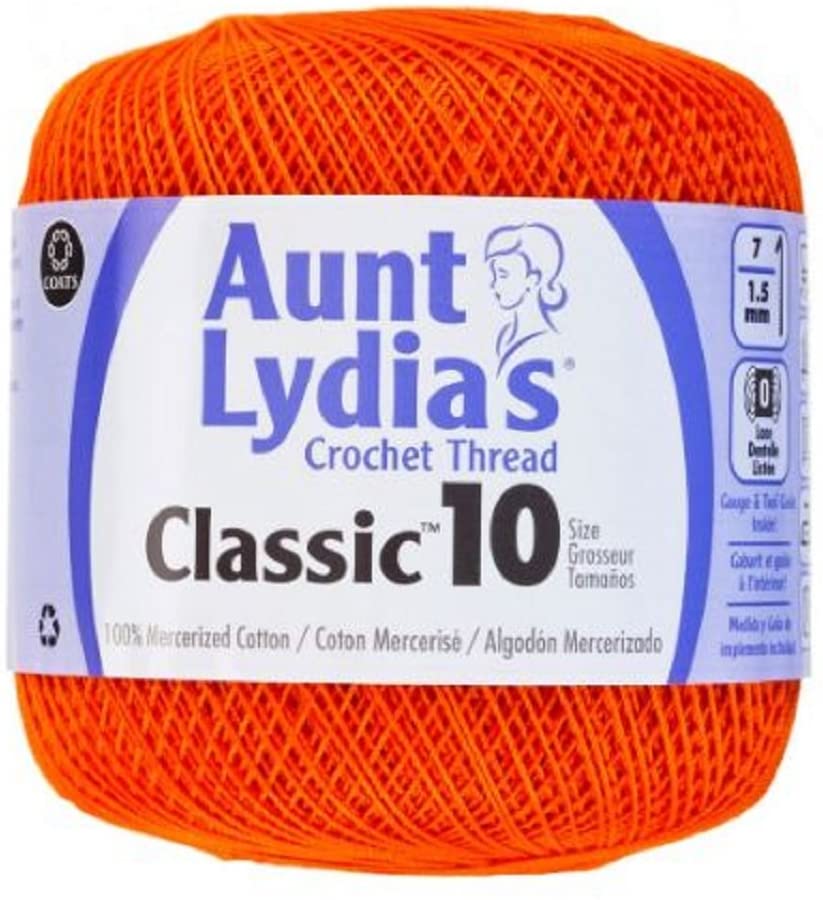 Aunt Lydia's Crochet Thread Classic Size 10, 350 yards per spool